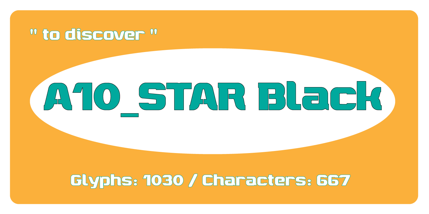 Пример шрифта A10 STAR Black Bold